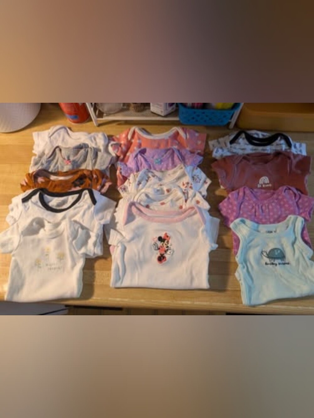Newborn Girls Short Sleeve Onesies